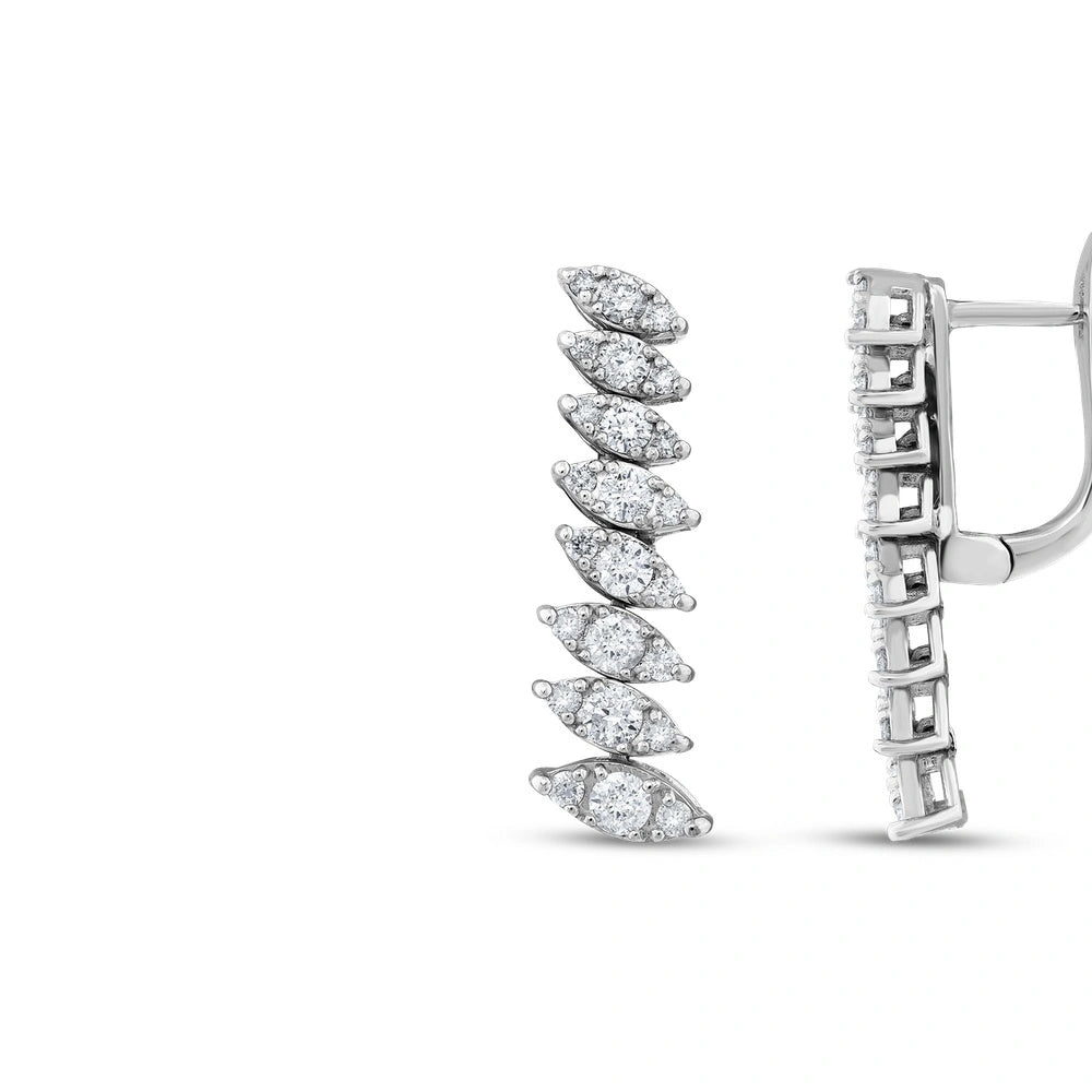 0.93 Karat Pırlanta Tasarım Küpe