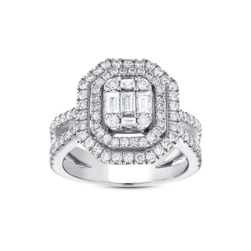 1.05 Karat Pırlanta Baget Yüzük